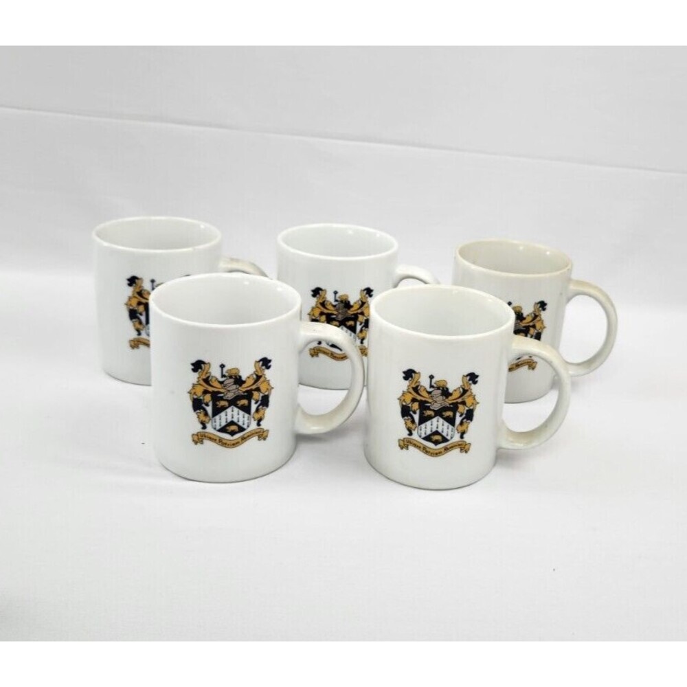 Vintage Ceramic Stein With British Coat Of Arms/ Harris Coat Of Arms 5 Mugs